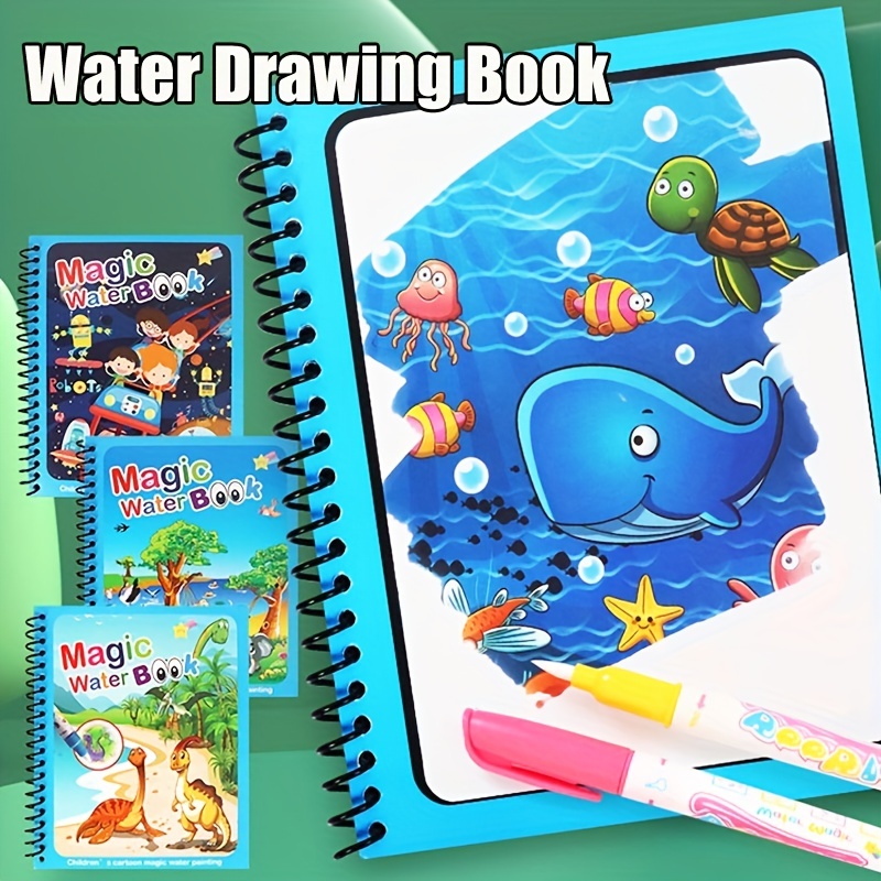 Livro mágico desenho aquático - Reusable Water Magic Coloring Book avaliação e preço