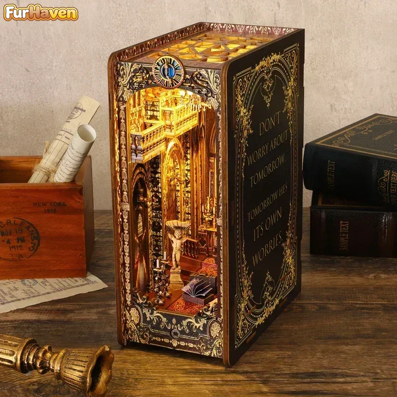 Kits DIY de Inserções de Estan - Diy Wooden Book Nook Kit Shelf Insert avaliação e preço