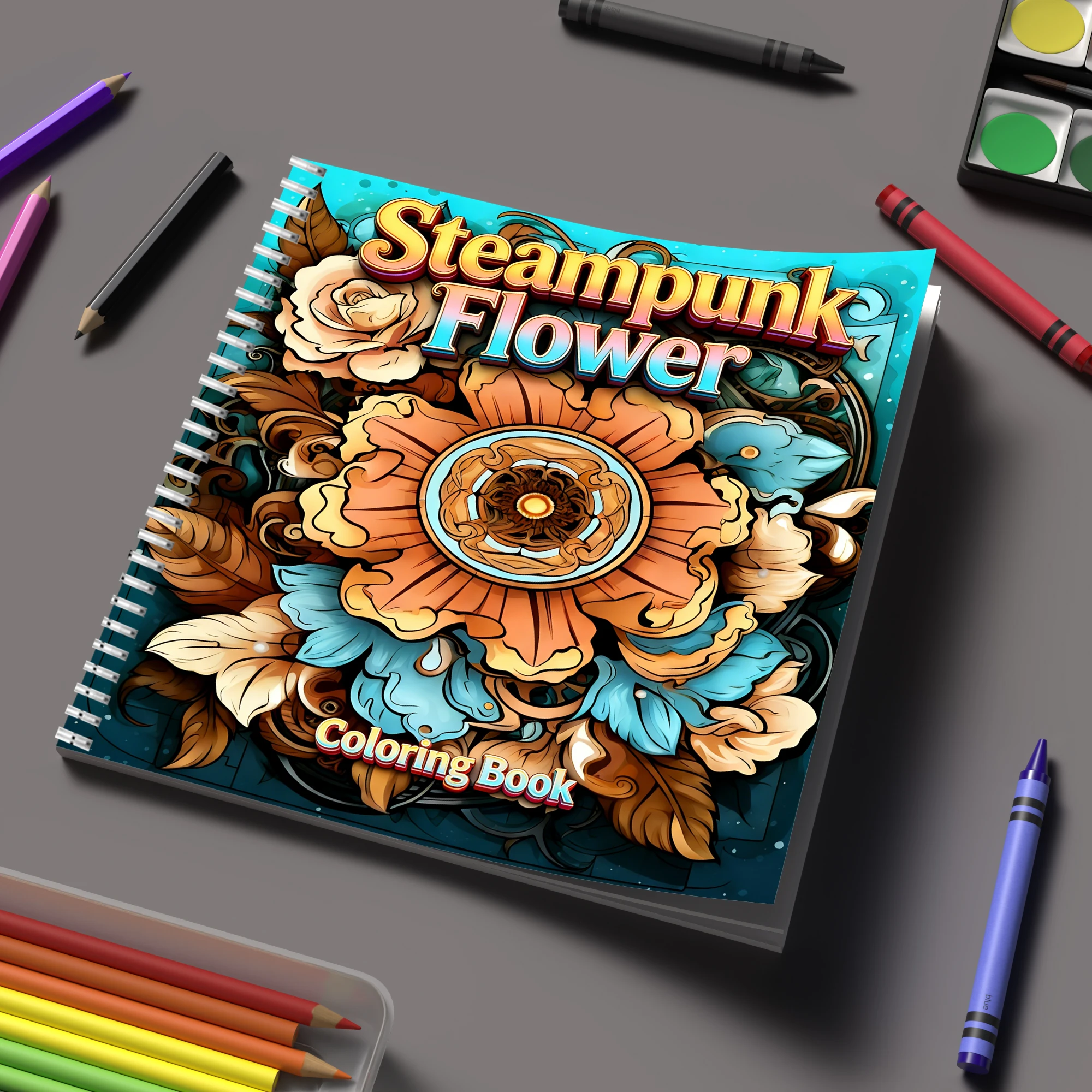 Livro de Colorir Flores Steamp - A5 Spiral Dotted Grid Notebook avaliação e preço