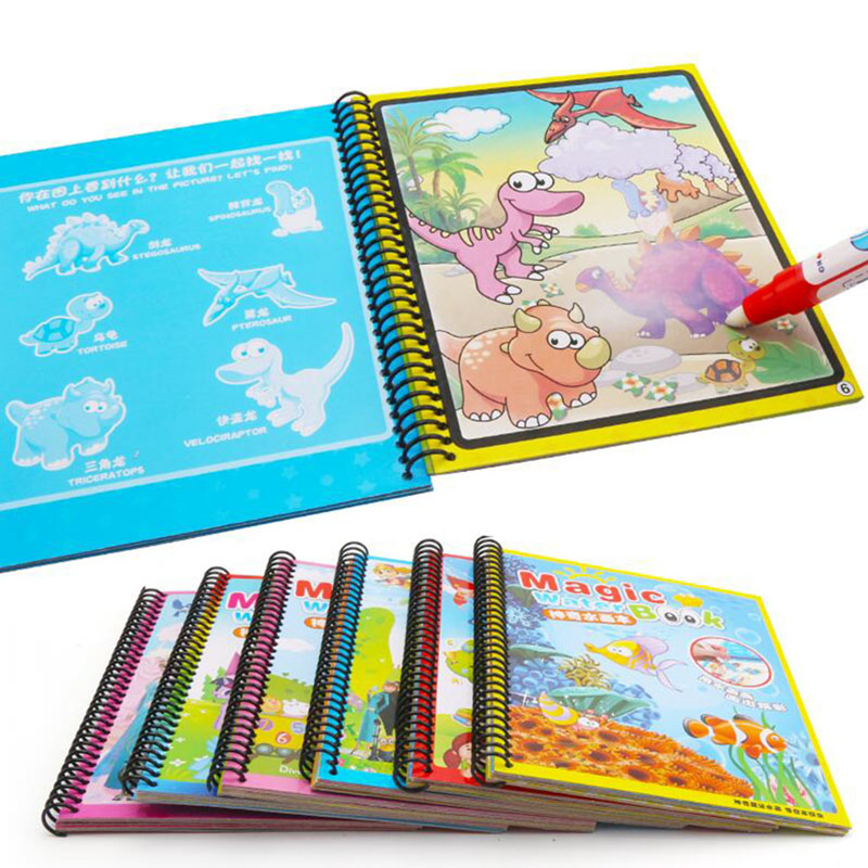 Pintura reutilizável livro de  - Reusable Water Magic Coloring Book avaliação e preço