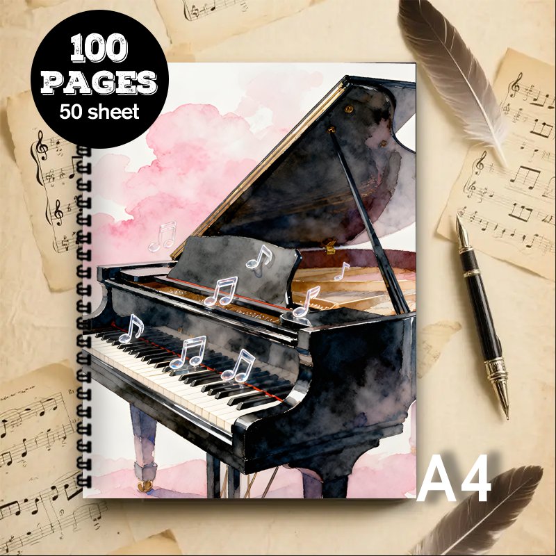 Caderno de Música Tamanho A4,  - Blank Sheet Music Notebook avaliação e preço