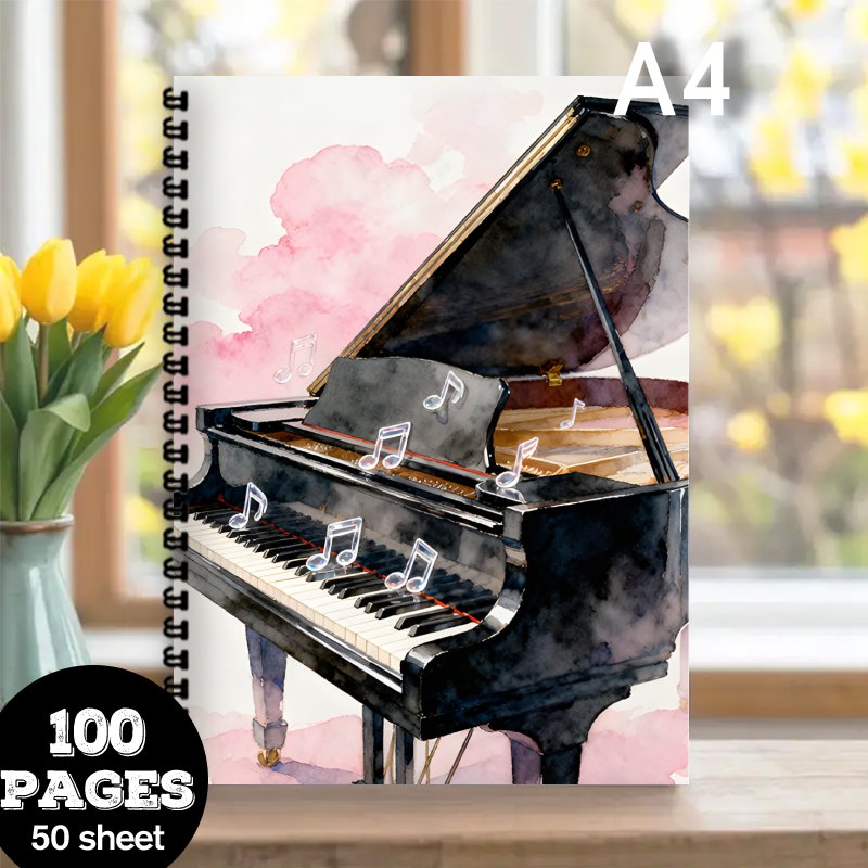 Caderno de Música Tamanho A4,  - Blank Sheet Music Notebook avaliação e preço